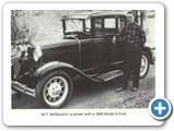 W.T. McGlocklin shown with a 1930 Model A Ford